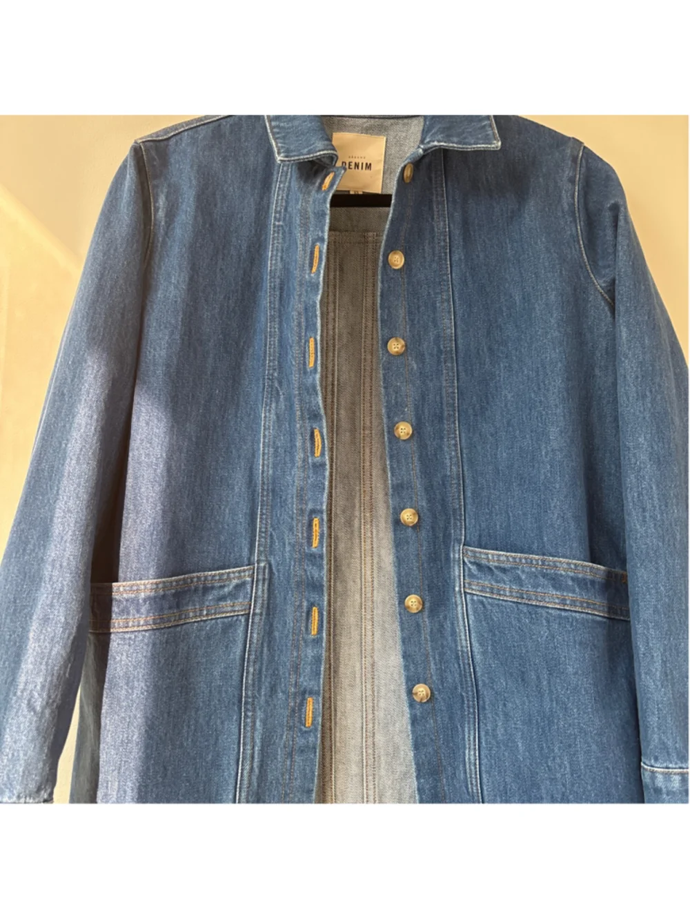 Women's Sézane Denim Jean Jacket Size XS Blue - Picture 3 of 10